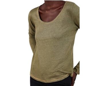 Cotélac Linen Scoop Neck t-shirt Interessant NWOT